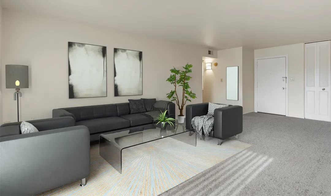 Living Room at Park Layne Apartments